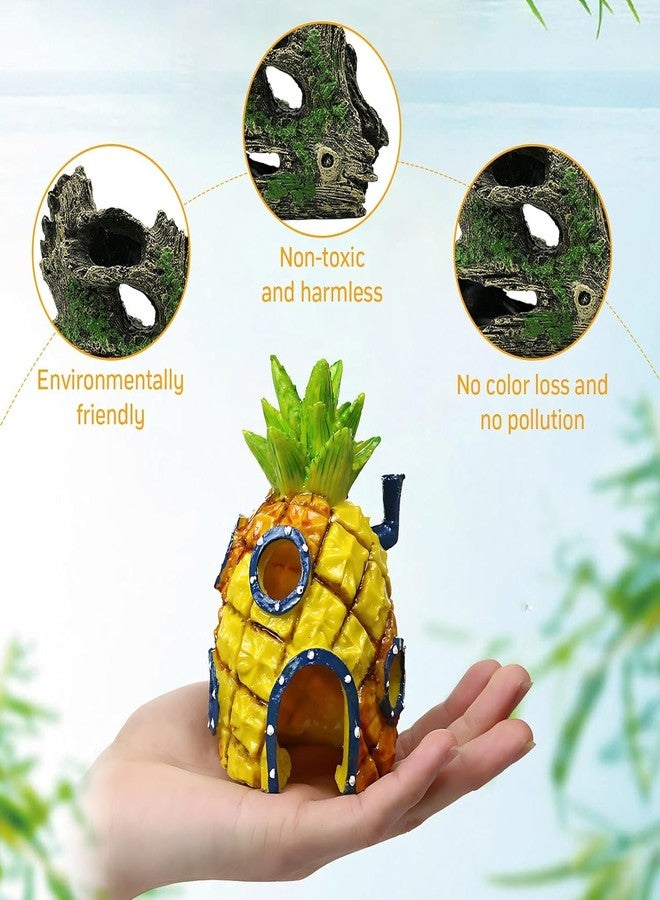 VAYINATO® Colourful Pineapple House Fish Hiding Cave Resin Ornaments Aquarium Fish Tank Decoration Toys by Petzlifeworld - Image 5